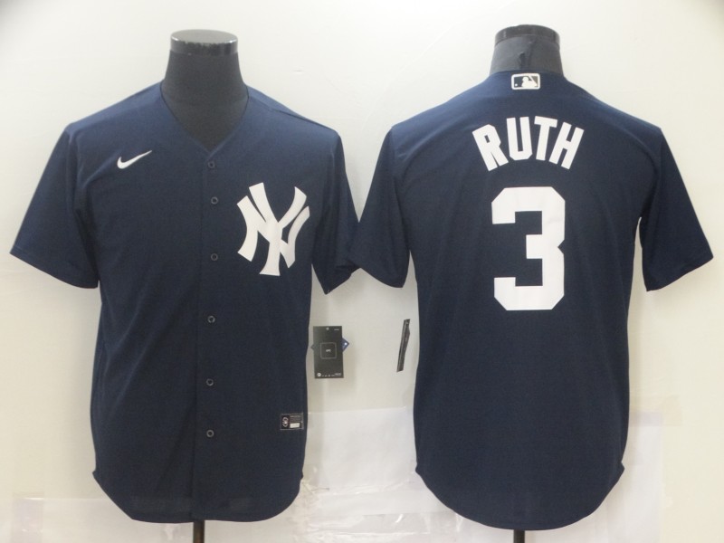 Men New York Yankees #3 Ruth Blue Game 2021 Nike MLB Jerseys->los angeles dodgers->MLB Jersey